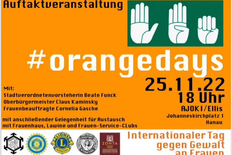 Zonta says NO / Orange Your City / #orangedays: NEIN gegen  Gewalt an Frauen!